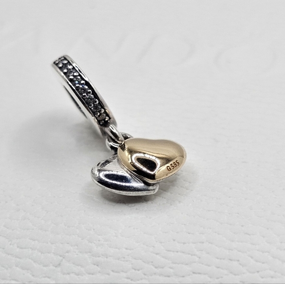 Authentic Pandora Dangle Charm With 14k Gold - Picture 2 of 9